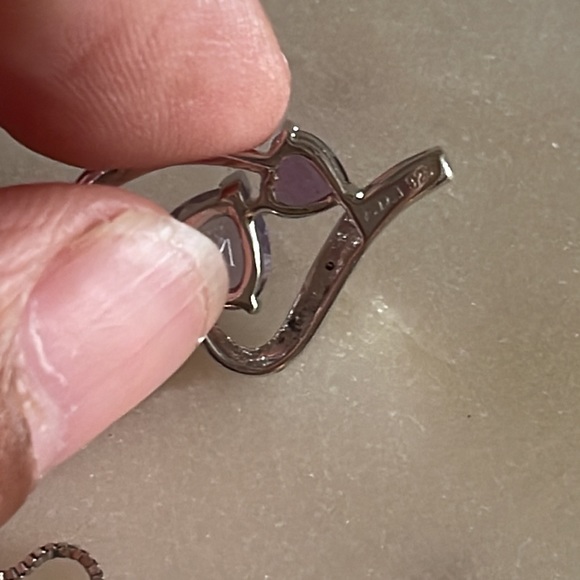 Sterling Silver Heart Necklace - Picture 6 of 7